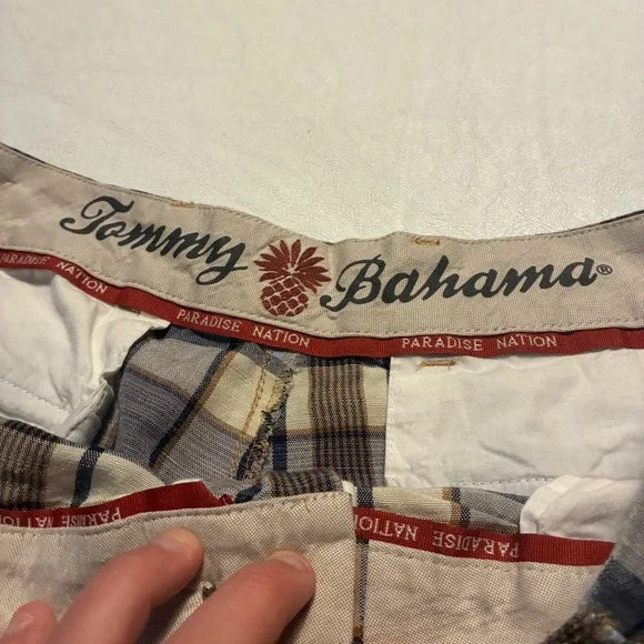 Tommy Bahama Men's Paradise Nation Multicolor Plaid Linen Blend Shorts Size 33 - Picture 4 of 7